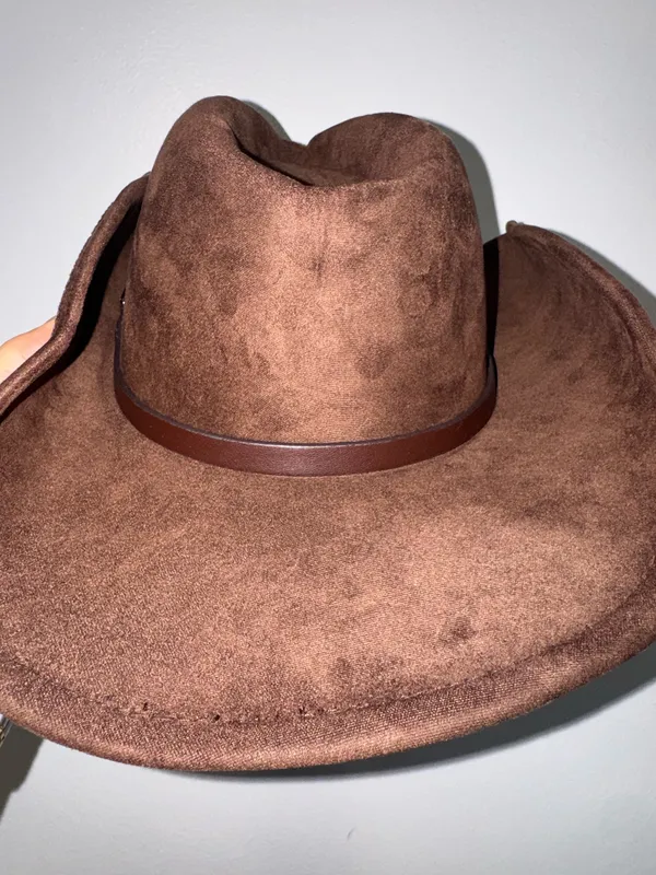 Nordstrom Western Cowboy Hat with Concho Leather Band in chocolate brown - Image 4
