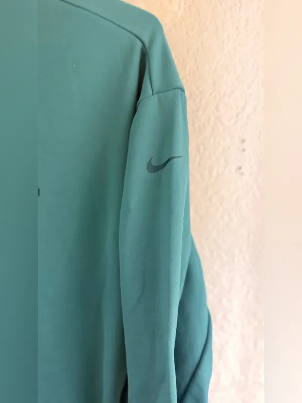 Nike Therma Soft Fleece Teal Pullover Hoodie Women's medium Loose Fit Sweatshirt - Image 6
