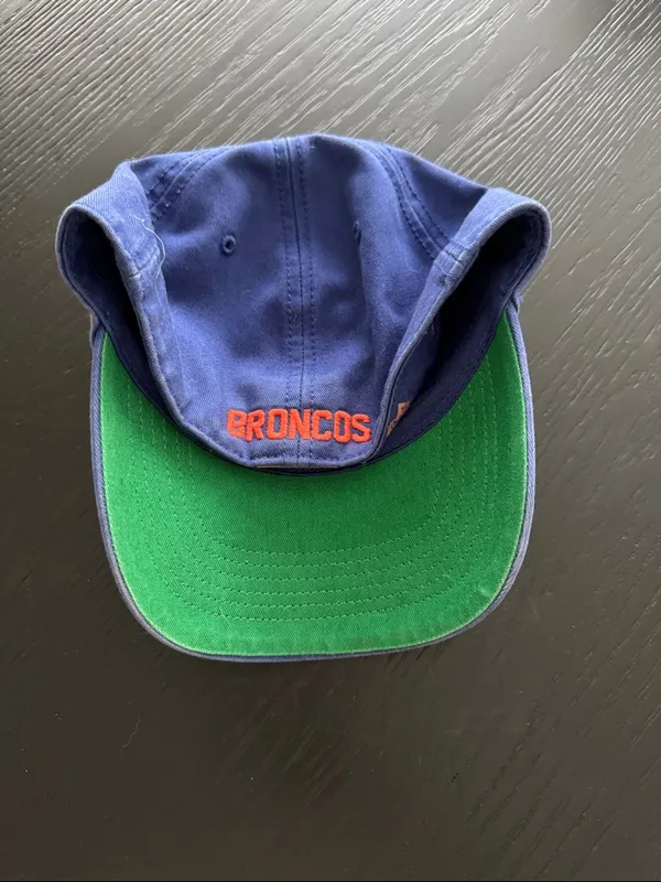 Vintage Blue Baseball Cap with Red D Patch Logo - Image 2