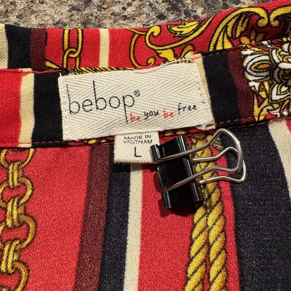 Bebop Y2K Baroque Mini Dress Red Abstract Bold Maximalist Old Money Statement Large - Image 3