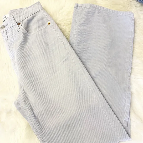 RE/DONE Wide Leg Corduroy Pants – Size 25 – Washed Slate – High Rise - Image 3