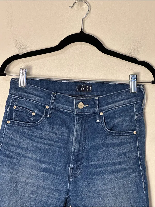 Mother The Insider Crop Step Fray Jeans Women’s Sz 27 - Image 3