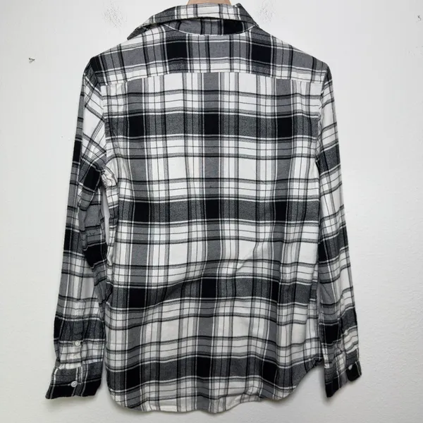 Polo Ralph Lauren Women Button Front Flannel Shirt Mediu Preppy Emblem Old Money - Image 6