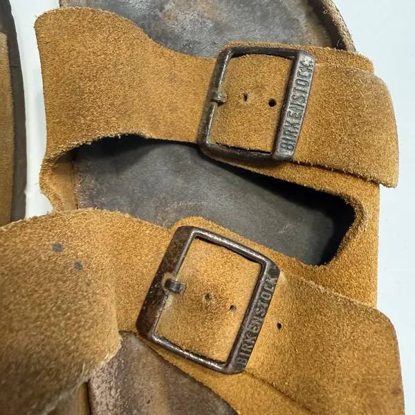 Birkenstock Arizona Suede Brown Sandals Vintage Sz 39 (8-8.5) Women's - Image 2