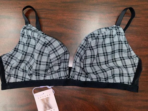 NWT Savage X Fenty Remixed Plaid Unlined Bralette Size 1X - Image 2