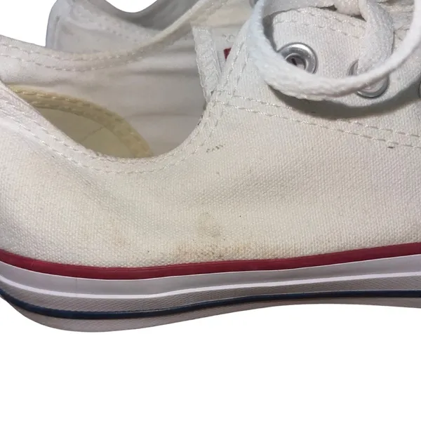 Converse Chuck Taylor All Star Low Top Sneakers Shoes White Canvas Women SZ 8 - Image 7