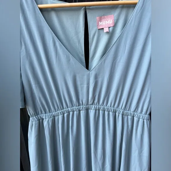 Show Me Your Mumu Emily Empire Waist Maxi Dress XL Blue Bridesmaid Wedding Guest - Image 2