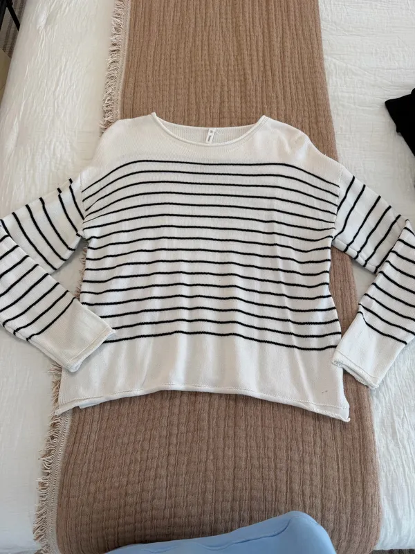 Wishlist Black & White Striped Sweater - Image 2