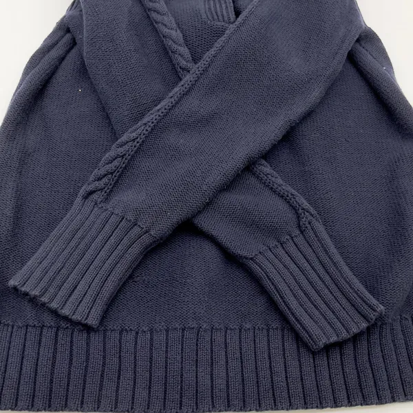 Eddie Bauer Hooded Sweater‎ Women Small Cotton Cable Knit Minimal Preppy Granola - Image 6