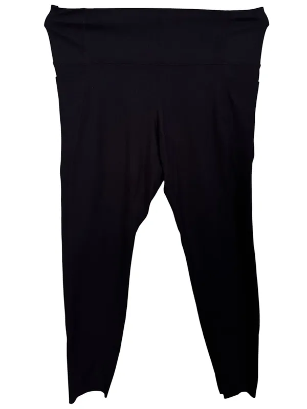 💥 Danskin 7/8 Length Solid Black High-Waist Leggings w/ Reflectors - Image 3