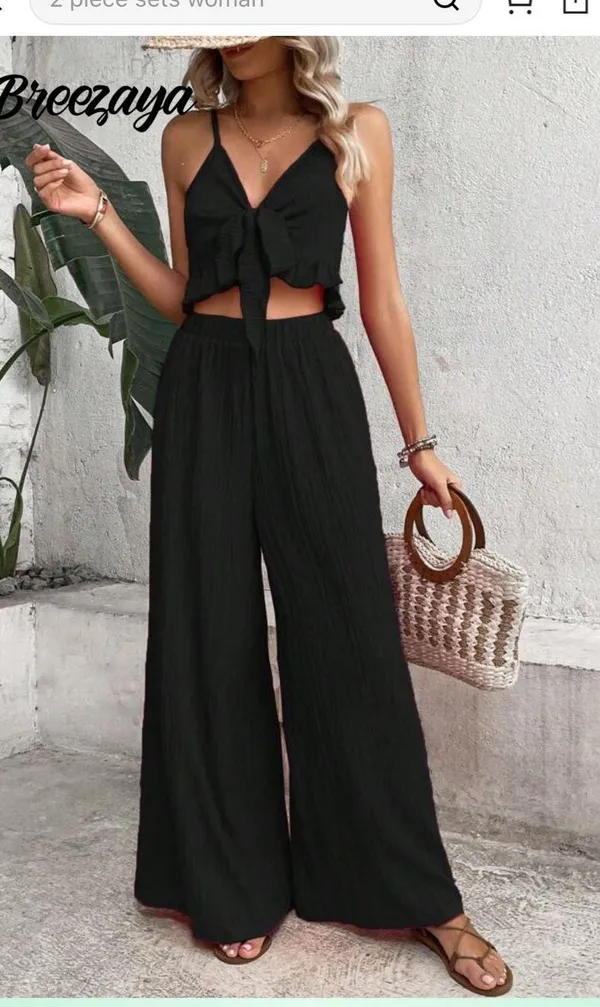 Black Two-Piece Set Shein - Image 2