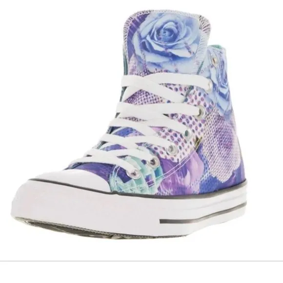 Converse All Star Digital Floral Chuck Taylor Hightop Athletic Sneaker Shoes 7 - Image 3