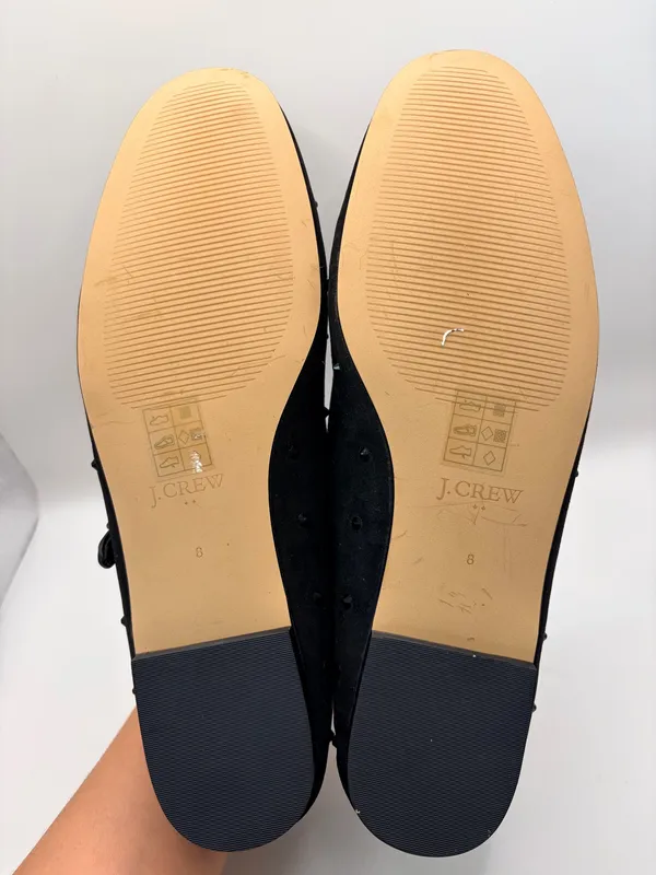 J.Crew Black Studded Mary Jane Ballet Flats Rhinestone Goth Coquette Punk Chic Size 8 - Image 10