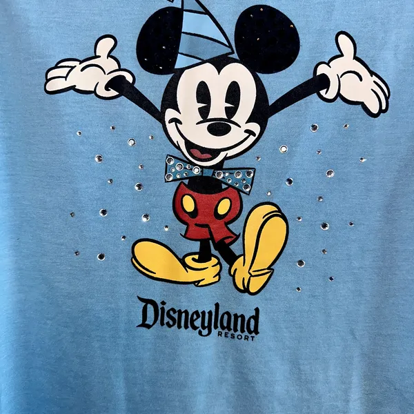 Mickey Mouse Rhinestone Size Medium Blue Birthday Tank for Women – DisneyLand - Image 2