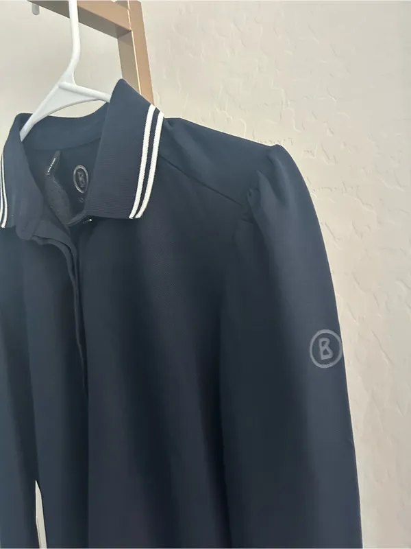 Bogner Navy Blue Women’s Long Sleeve Polo Top Size Small - Image 2