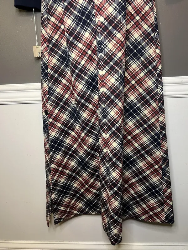 Vintage Haypence Dress Womens Medium Plaid Maxi Mod Turtleneck ILGWU USA 70s - Image 4