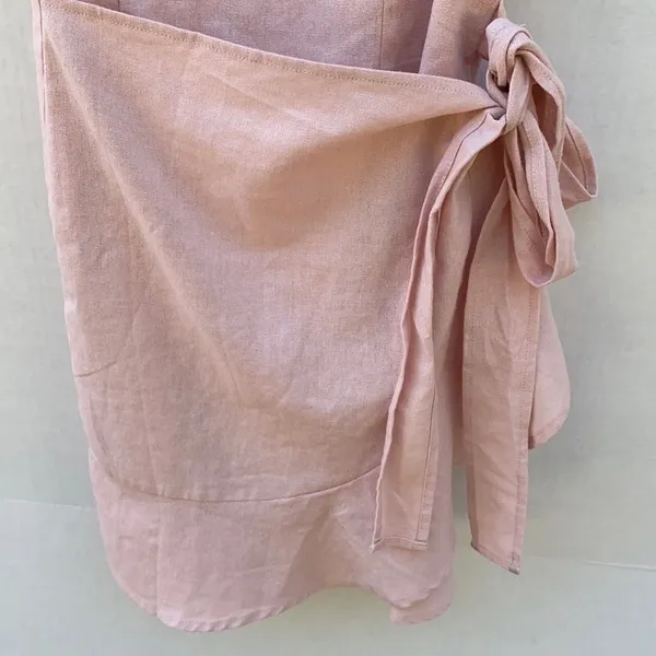 Princess Polly Womens Size 2 cottage hill pink wrap front mini dress - Image 7