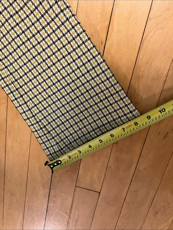 Spanx Houndstooth Kick Flare Yellow and Brown Print Pants Size Small - Image 11