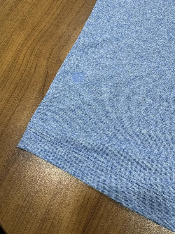 Lululemon Men's Evolution Short Sleeve Polo - Heather Blue (Size S) - Image 4