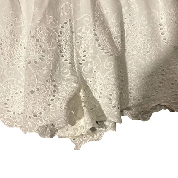Charms Fashion White Lace Applique Scalloped Trim Shorts Women Sz S - Image 8