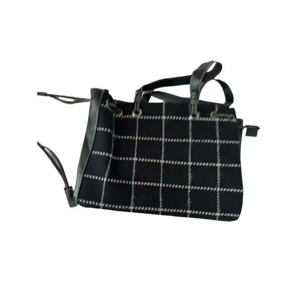 Guerlain Paris black and white block tote handbag 10x13 - Image 2