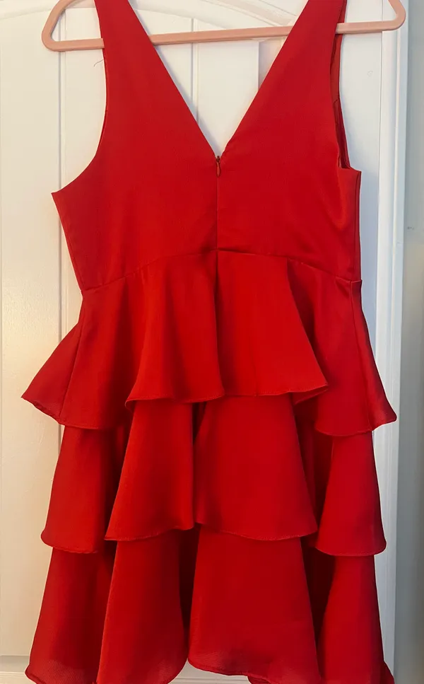 Red Pink Lily Dress - Image 2
