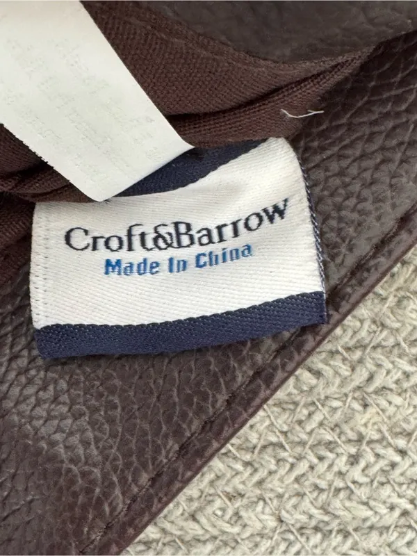 Vintage 90’s Croft & Barrow Brown Leather Shoulder Bag with Contrast Stitching - Image 10