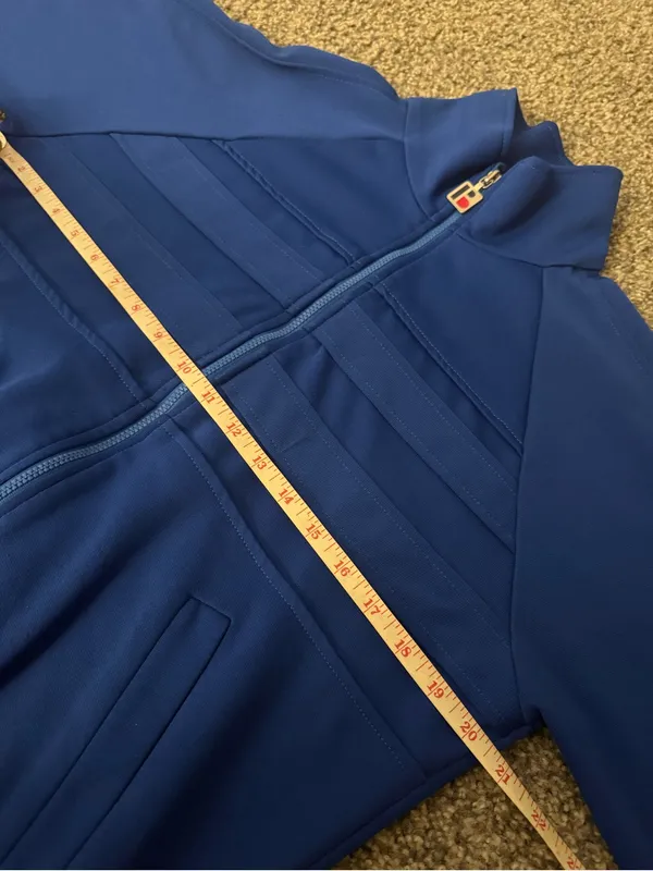 Vintage 80s Bonne Sportswear Blue Track Jacket Womens M - Image 7