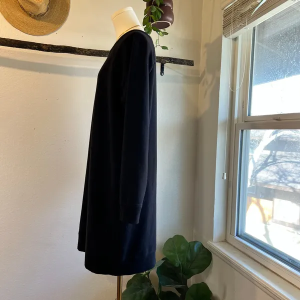 Daily Practice x Anthropologie Black Cotton Sweater Dress Tunic Size Medium - Image 4