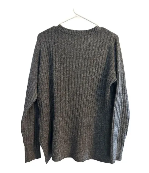 Abercrombie and Fitch Charcoal Gray Chunky Ribbed Sweater // Size M - Image 4
