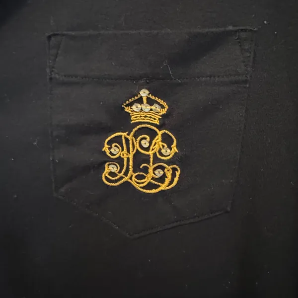 Lauren Ralph Lauren Sleep Shirt Dress XL Leopard Trim Crest Logo Old Money Mobb - Image 3