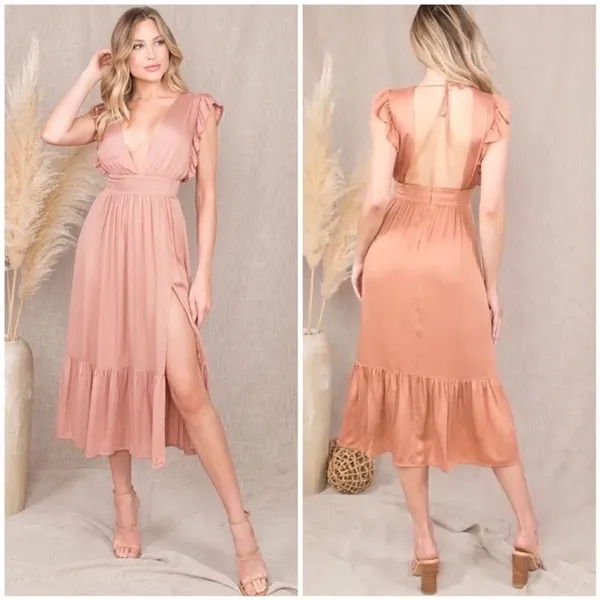 NWT MIDI dress Pink - Image 2