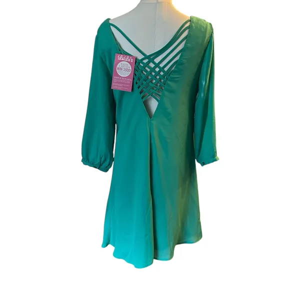 Lulu’s Green Mini Dress Spring St Patrick’s Lightweight NEW medium - Image 3