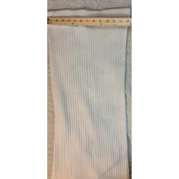 Forever 21 Ribbed Knit Button Front Tube Top Cream Off White Large - Image 3