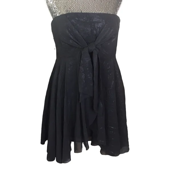New Free People Good For You Black Strapless Dress Size 0 Mini - Image 4