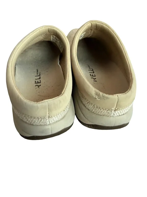 Merrell Oatmeal Canvas On Clogs Mules Slides Comfort Lightweight Size 7 Women's - Image 2