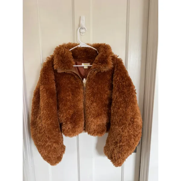NWT Anthropologie Maeve teddy faux fur jacket size medium - Image 2