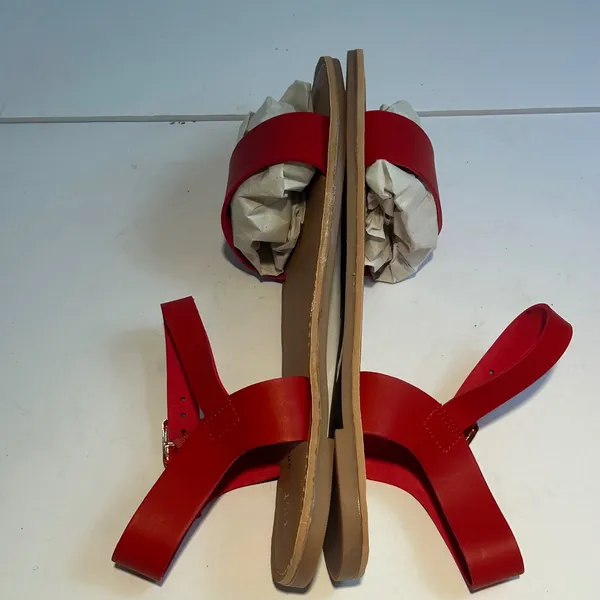 Dream Pairs‎ Hoboo Red Flat Ankle Strap Sandals Womens 8.5 NEW - Image 8
