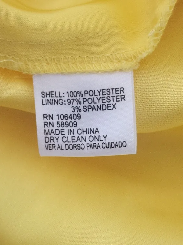 Gianni Bini Yellow Chiffon Maxi Sundress Size 10 Flaw - Image 11
