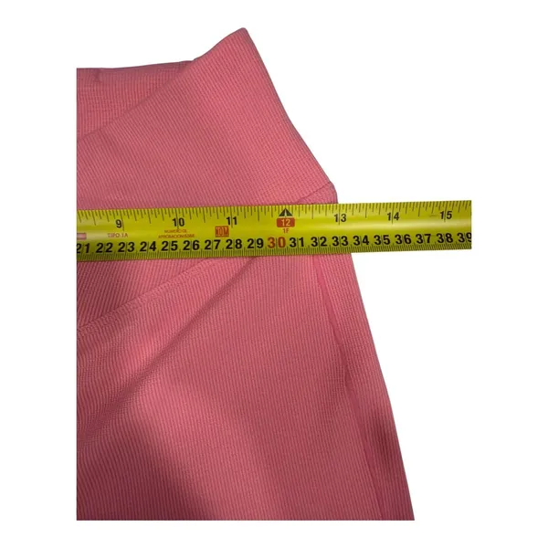 Halara Crossover High Waisted Ribbed Flare Yoga Pants Pink Size S - Image 3