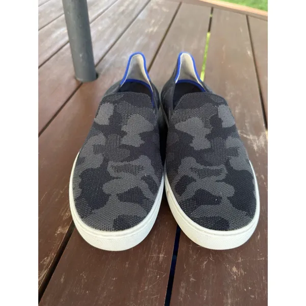 Rothy’s Women The Original Slip On Sneaker Blue Camo Knit Comfort Casual Size 10 - Image 3