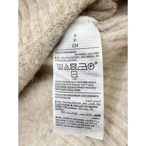 Old Navy Cozy‎ Crewneck Pullover Sweater Warm Ombre Tan Wool Blend S 498379-03 - Image 5