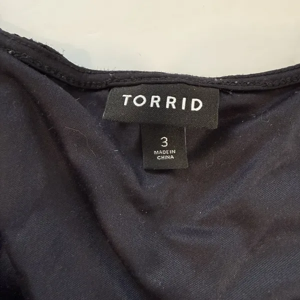 Torrid Black Stretch Lace Smocked Long Sleeve Babydoll Top Size 3X Goth Casual‎ - Image 10