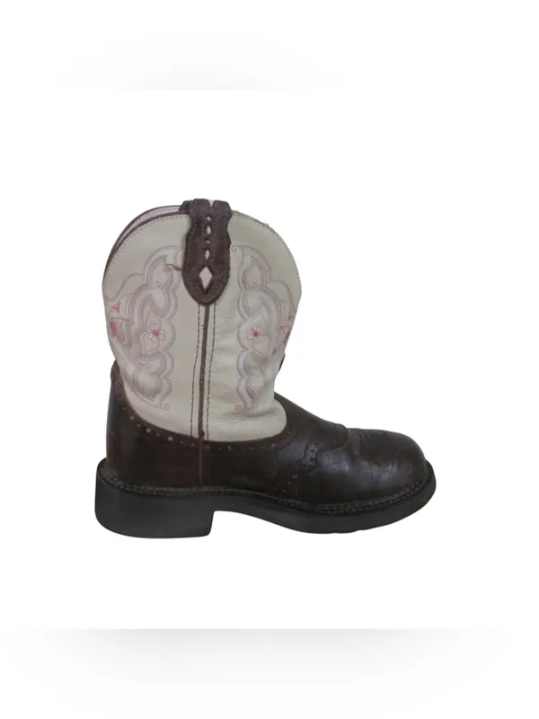 Justin Boots Gypsy Boots Size 9B Brown & Cream Western Cowgirl L9924 - Image 3