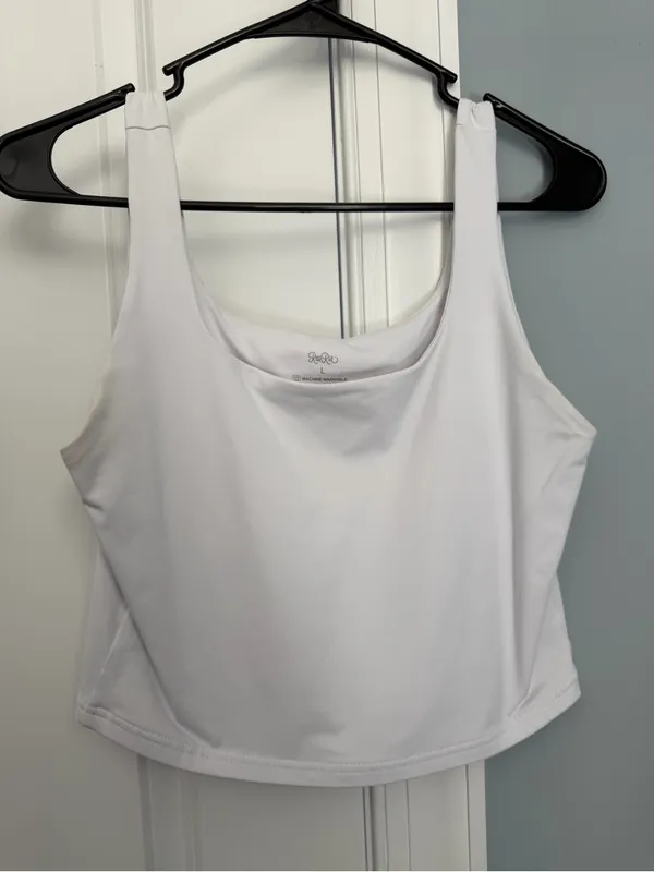 ReoRia White Square Neck Crop Tank Size L - Image 3