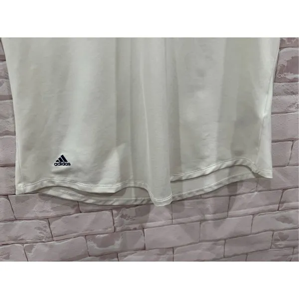 Adidas women's white‎ polo shirt size medium - Image 3