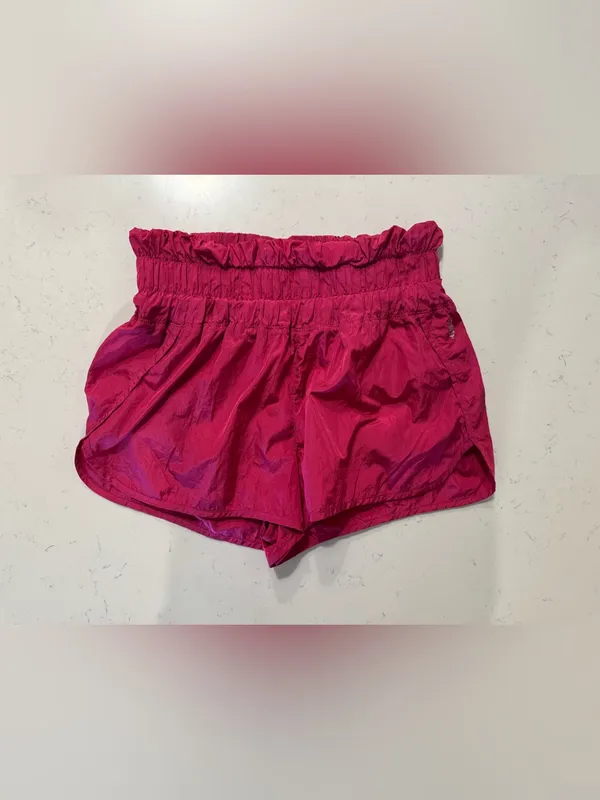 Free People Movement Hot Shot Running Shorts Pink High Rise Size Large - Image 2