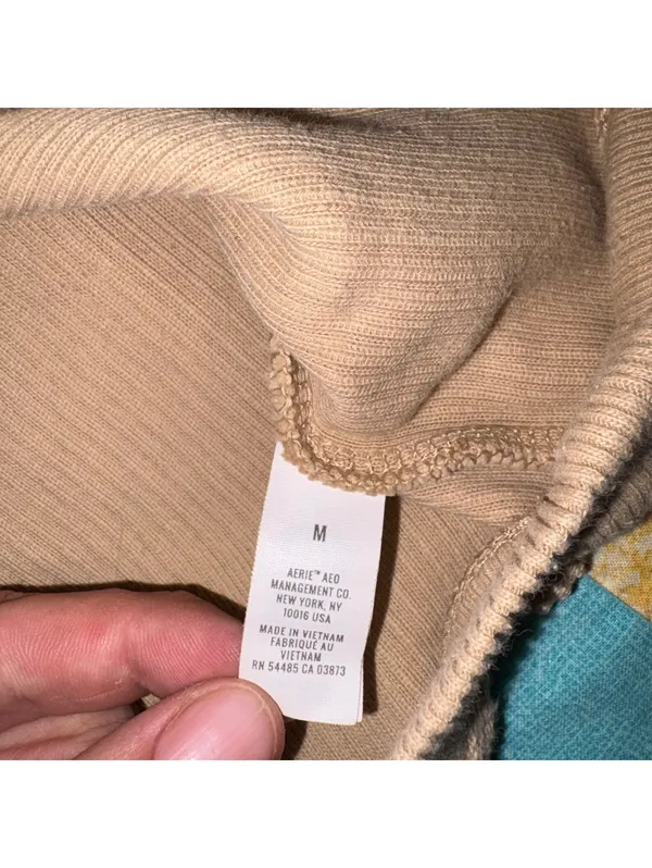 Aerie Woman’s M Medium Ribbed Cropped Hoodie Sweatshirt - Image 6