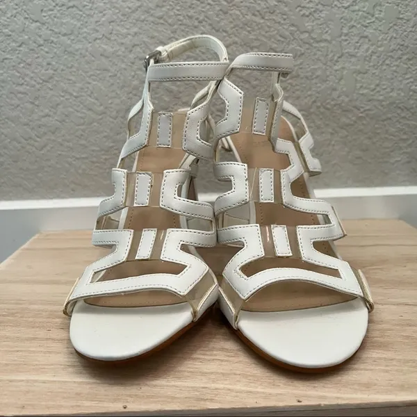 Guess‎ Padton White Strap Stiletto Heel Sandals 5.5 - Image 4