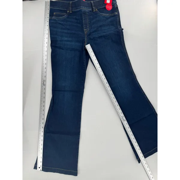 SPANX Flare Jeans Women Petite Large L/G Midnight Wash Pull On Stretch Denim NWT - Image 6